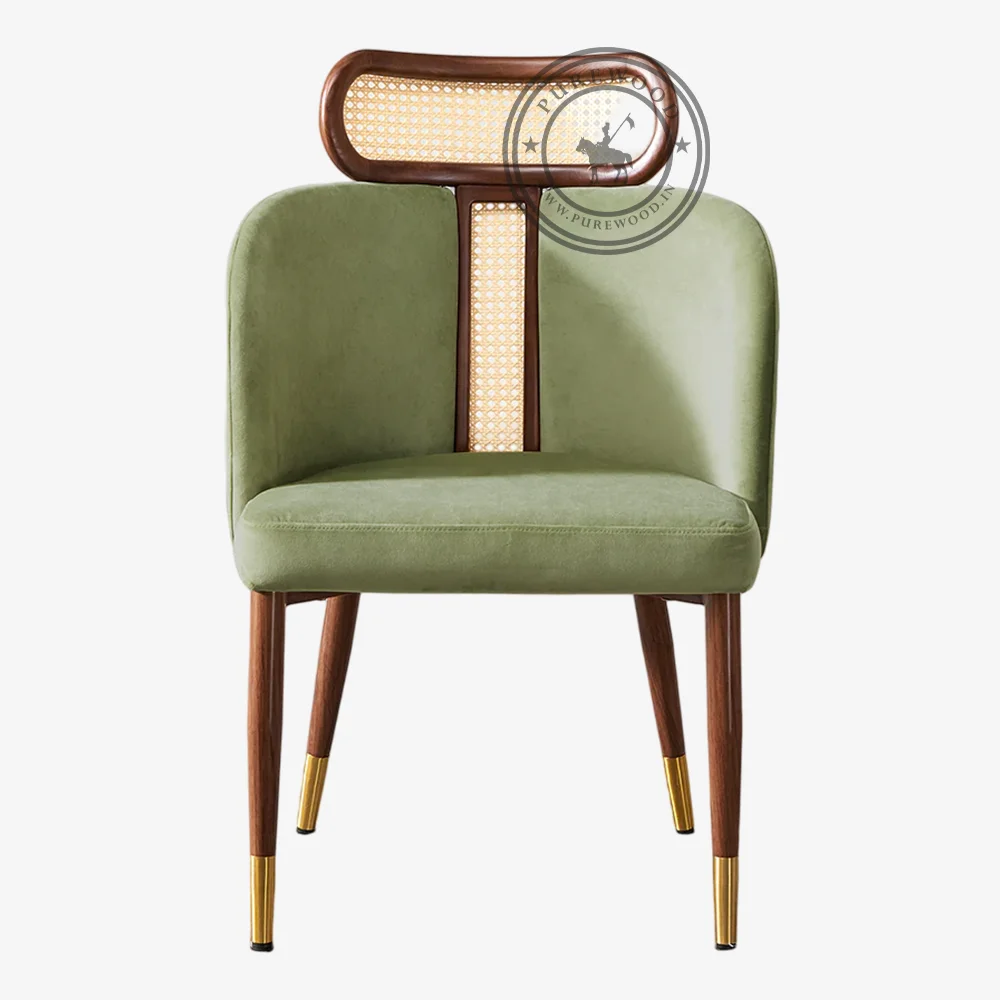Carnation Green Velvet Dining Chair