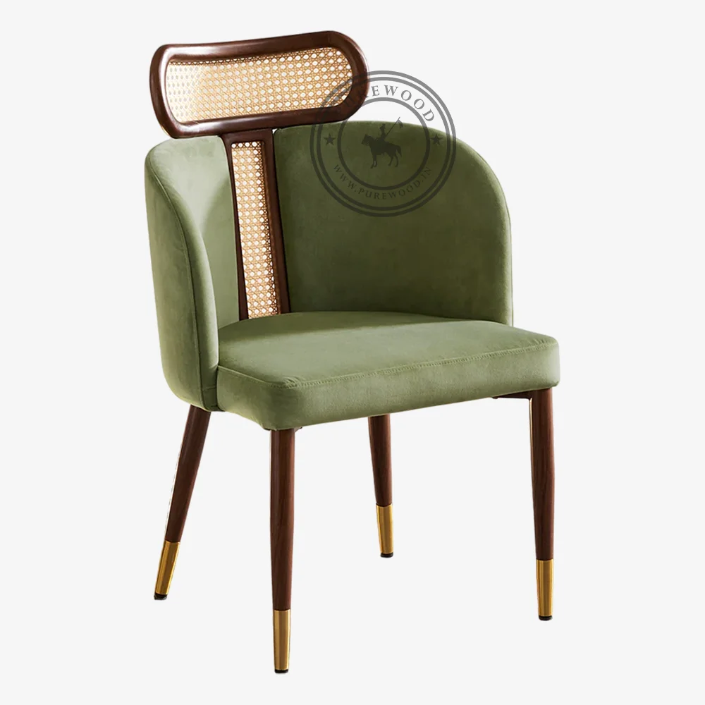 Carnation Green Velvet Dining Chair