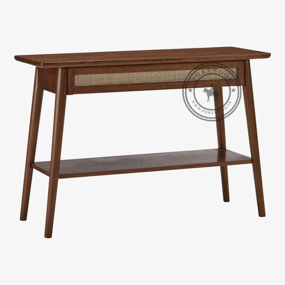 Tver Console Table In Smoked Oak
