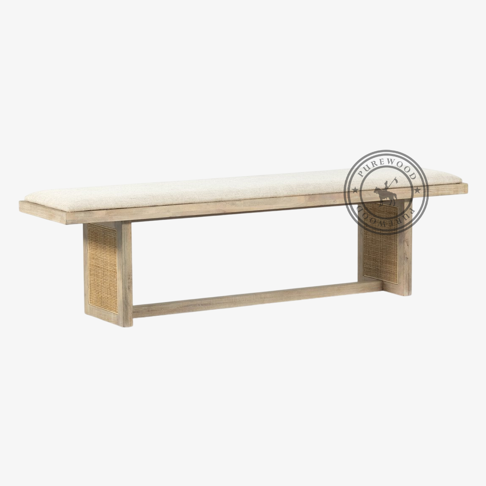 Besançon Cane Bench (1) Besançon Cane Bench - Image 1