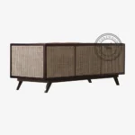 Mersey Rattan Leather Sofa - Image 3